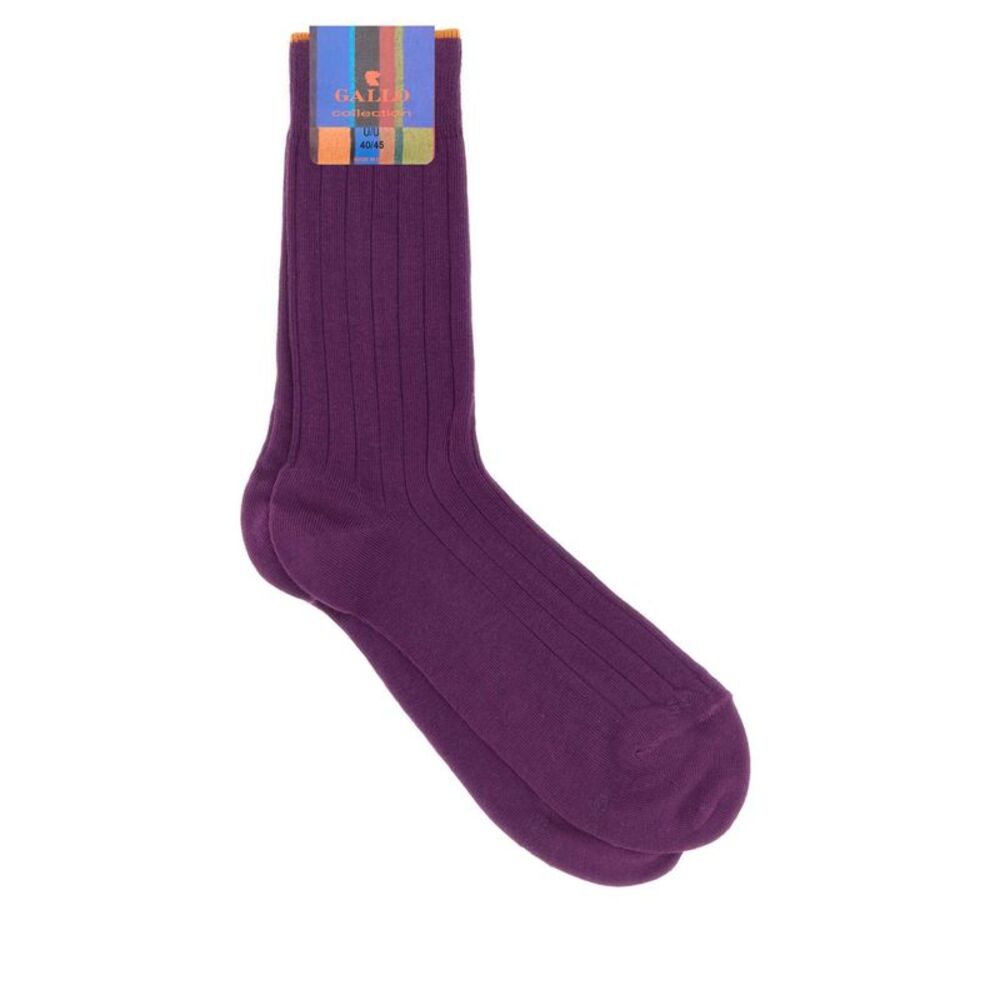 Gallo Men Purple Stretch Cotton Blend Socks